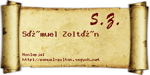 Sámuel Zoltán névjegykártya
